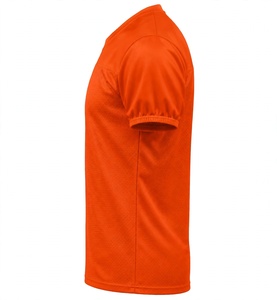 Maillot de football américain personnalisé orange vif, en maille 100 % polyester respirant, séchage rapide, anti-humidité, col en V, pour sports d'équipe - Product Image 2