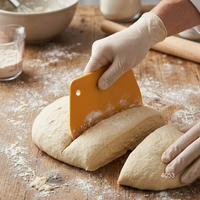 Spatule à pâte en plastique antibactérien, spatule souple pour bol, grattoir de plan de travail, outil de découpe de pâtisserie multifonctionnel flexible ATLAS STAR