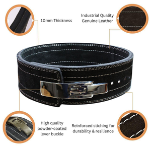 Cinturón de Levantamiento de Pesas Ajustable de Cuero para Hombre y Mujer, Cinturón de Powerlifting para Gimnasio, Proveedor OEM - Product Image 2