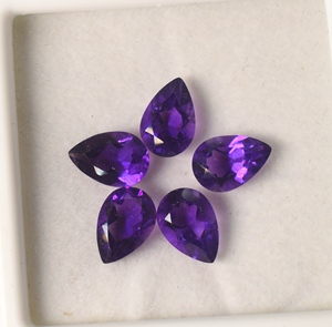 Ametiste violette naturelle, taille poire goutte d'eau, 6x4 mm et 9x6 mm, pierres précieuses en vrac pour la création de bijoux - Product Image 5
