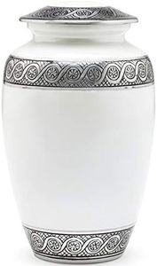 Urne funéraire en aluminium raffiné pour cendres d'adultes, conçue avec un couvercle fileté durable et sécurisé - Product Image 4
