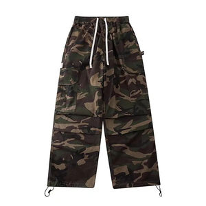 Joggers cargo baggy pour homme, taille mi-haute, coupe droite, style Hip Hop Streetwear, en Polyester/Coton, anti-boulochage, grammage lourd, décontracté et tendance - Product Image 1