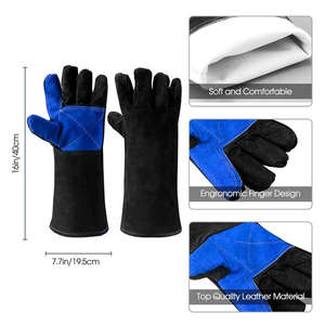 Gants de soudage TIG en cuir de chèvre de qualité supérieure avec revêtement en latex, haute dextérité et doublure douce, personnalisables et anti-choc, vente en gros, résistance à la chaleur - Product Image 4