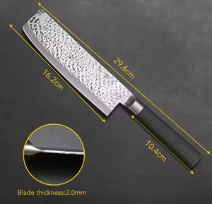 Cuchillo de Chef de Acero Inoxidable de 8 Pulgadas Hecho a Mano con Diseño Oriental para Uso en Cocina con Cuchilla de Cerámica Desechable Láser - Product Image 5