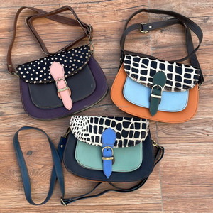 Nouveau sac à main en cuir recyclé imprimé animal occidental de concepteur sac à main multicolore pour sac à bandoulière élégant multi-usages pour femmes - Product Image 4