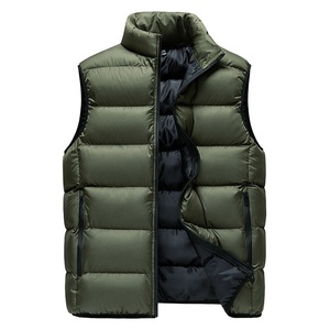 <b>Men's</b> Quilted Down Vest Stand Collar Sleeveless Padded <b>Gilet</b> Lightweight Winter Waistcoat - Product Image 2