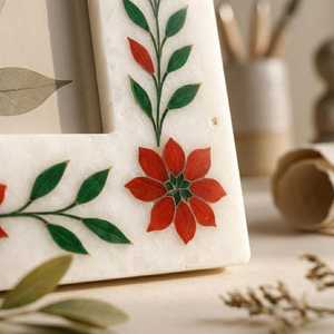 Cadre photo Zenvora Luxe en résine d'os, support d'image contemporain haut de gamme avec motif artisanal artistique pour un style élégant de la maison - Product Image 2