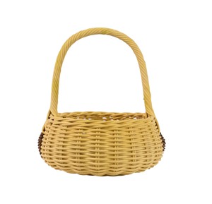 Cute Animal Shaped Rattan Storage <b>Basket</b> Bear Design Natural <b>Wicker</b> With <b>Handle</b> For Children's Toy Storage - Product Image 3