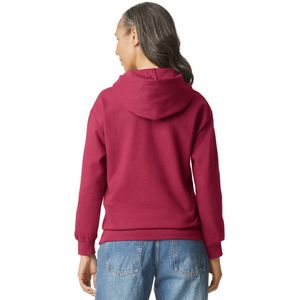 Burgundy Womens Pullover Hoodie Long Sleeve Fleece <b>Sweatshirt</b> Kangaroo Pocket Casual Custom Logo Wholesale Hooded Top Supplier - Product Image 2