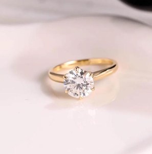 Anillo de Compromiso Solitario con Diamante Cultivado en Laboratorio, Joyería Fina Atemporal, Oro Blanco Brillante de 18K, Certificado IGI, Corte Brillante, para Boda - Product Image 2