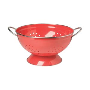 Polished Stainless Steel Metal <b>Colander</b> For Elegant Kitchen Use With Pasta Fruits Vegetables And Rice Preparation - Product Image 1