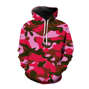 Sudadera con Capucha Extra Grande con Estampado de Camuflaje, Unisex, Corte Regular, Informal, de Poliéster Tejido, para Invierno - Product Image 6
