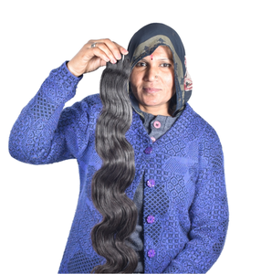Extensions de cheveux indiennes naturelles noires à ondulations profondes, 100 % vierges, non traitées, de qualité Remy vietnamienne, alignées sur les cuticules, pour femmes, vente en gros - Product Image 1