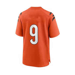 ชุดเสื้อเจอร์ซีย์อเมริกันฟุตบอลสีส้ม คอวี แขนสั้น เบอร์ 9 พิมพ์ลายแบบซับลิเมชั่น ระบายเหงื่อได้ดี ผลิตจากโพลีเอสเตอร์ ปรับแต่งได้ สำหรับทุกเพศ - Product Image 2