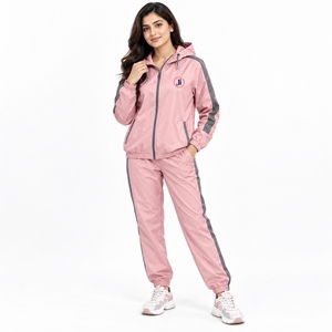 <b>Women</b> Winter Hooded Solid Windbreaker Tracksuit Sportswear <b>Lightweight</b> Training Running Fitness Premium Wind Resistant <b>Jacket</b> - Product Image 1