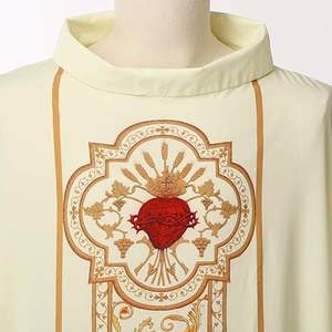 Último Diseño Túnica de Iglesia Bordada con Estampado, Larga hasta el Suelo, Tallas Grandes, Vestimenta Étnica Blanca, Túnica de Clérigo para Sacerdote, Transpirable - Product Image 4