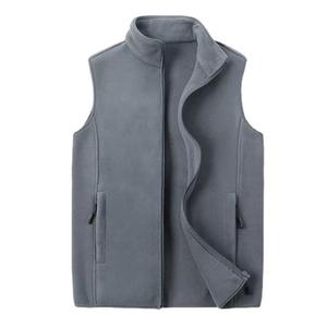 Gilet sans manches en polaire coupe ajustée à col en V, coupe-vent et écologique, personnalisable avec logo OEM pour hommes, idéal pour les costumes - Product Image 3