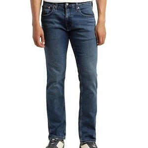 Vaqueros holgados de mezclilla para hombre, 100% algodón, lavado desgastado, corte oversize, doble rodilla, efecto sucio - Product Image 1