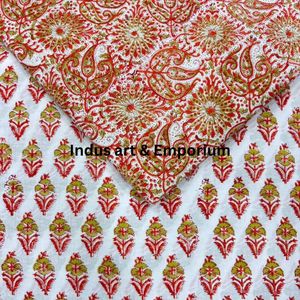 Block Print Cotton Cambric 60X60 Running Fabric Traditional Jaipuri Print Cotton Fabric - Product Image 6