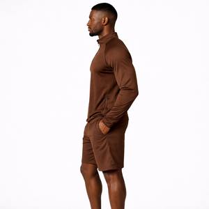 ชุดกีฬาผู้ชายสีล่าสุดปี 2026 ผ้าสเตรช เสื้อสำหรับฝึกซ้อมและกางเกงออกกำลังกาย ผู้ผลิต OEM ODM - Product Image 3