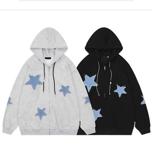 เสื้อฮู้ดแบบสวม Unisex ทรงโอเวอร์ไซส์ ผ้าถักลำลอง มีกระเป๋า ดีไซน์สำหรับฤดูหนาว แขนเสื้อปกติ ทรงพอดีตัว ผ้าฝ้ายสีพื้น - Product Image 1