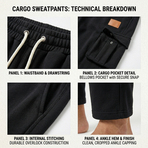 High Quality Premium Midweight Woven Casual Men Cargo Pants Streetwear Loose Fit Multi Pocket Thick Warm Breathable Moisture - Product Image 6