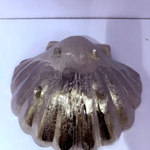 Bandeja Decorativa de Metal con Forma de Concha, Hecha a Mano, de Aluminio Fundido, Plato para Servir, Decoración para el Hogar, Bodas, Estilo Costero, WB Inc - Product Image 6