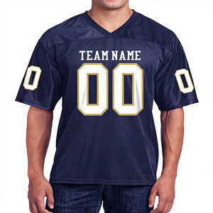 American Football Jersey Manufacturer Polyester <b>Mesh</b> <b>Screen</b> Printing OEM Custom Design Breathable Durable Team Sportswear - Product Image 1