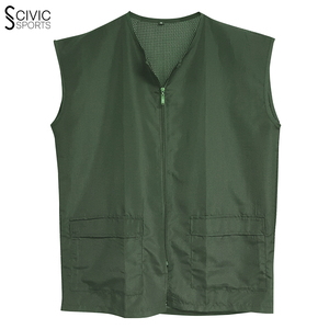 Gilet en laine pour hommes respirant personnalisé décoration vintage barbier supermarché gilet de travail Logo pour coiffeurs vêtements d'extérieur - Product Image 3