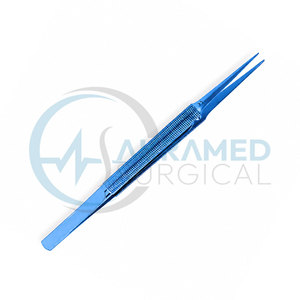 Pinzas de Microplataforma de Titanio de Alta Calidad con Puntas de Diamante, 18 cm, Instrumento de Microcirugía de Acero Inoxidable, Certificado CE - Product Image 5