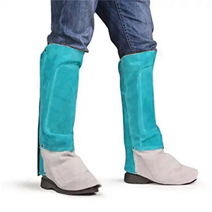 Protège-jambes en cuir de vachette fendu pour soudage, résistant au feu et à l'eau, écologique, résistant à la chaleur 500°C-1000°C, usage industriel et personnel - Product Image 3