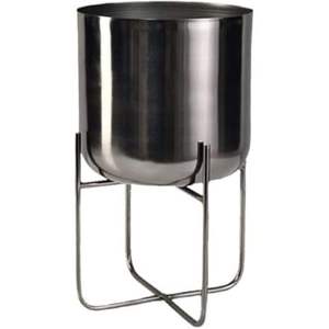 Macetas modernas de metal para interiores, juego de 2, acabado dorado, duraderas, para salas de estar, patio, porche, jardín, césped, flores - Product Image 4