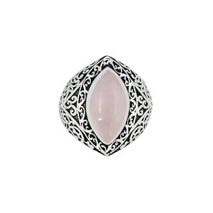 Wholesale High Quality 925 Silver Bezel Setting Rose Quartz <b>Rings</b> Marquise Shape Natural Pink Gemstone Women's <b>Ring</b> - Product Image 1