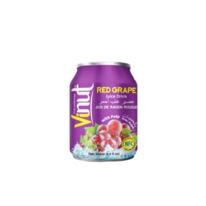 Jugo fresco 250ml Jugo de uva roja Nunca de concentrado (jugo NFC) con pulpa de una fábrica Vietnam (OEM, ODM) - Product Image 1