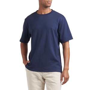 T-shirt Homme Oversize Col Rond en Coton Côtelé 100% Qualité Luxe Style Streetwear Épaules Tombantes Personnalisable - Product Image 6