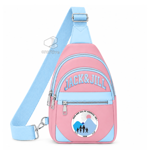 กระเป๋าสะพายข้างหนัง PU แบบแบ่งสีสำหรับผู้หญิง ยี่ห้อ Jack And Jill Of America สายปรับได้ มีช่องใส่ของหลายช่อง - Product Image 1
