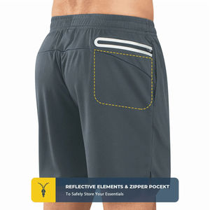Shorts de sport pour hommes très demandés, 100% polyester, séchage rapide, 5 pouces, pour la course et la gym - Product Image 4
