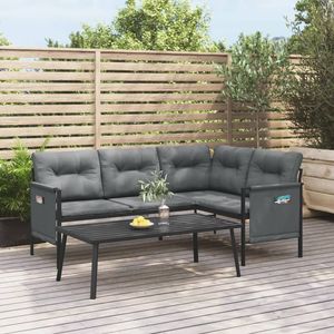 Sofá esquinero de jardín color antracita - Product Image 1