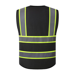 Chaleco de seguridad reflectante de alta visibilidad OEM al por mayor, chaleco de malla de dos tonos para control de tráfico industrial, protección laboral, precio económico, para la noche - Product Image 5