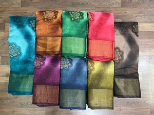 Tela de Algodón Bordada y Tejida de Peso Medio, Material de Secado Rápido para Prendas de Vestir, Blazers, Trajes, Vestidos, Saris, para Niñas y Mujeres, Artículos en Stock - Product Image 5