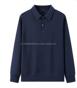 Camisas de Trabajo con Cuello Redondo y Logotipo Bordado Personalizado, Transpirables, Lisas, para Primavera/Otoño, Corte Holgado, Sudaderas con Capucha para Hombre - Product Image 3