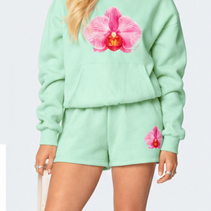 Shorts décontractés personnalisés DTG pour femmes en polyester et coton avec cordon de serrage, imprimé graphique personnalisé, coupe décontractée, vêtements décontractés - Product Image 6