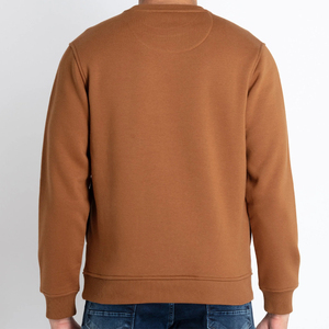 Sweat-shirt décontracté pour homme en polyester/coton, doublé, respirant, écologique, avec poche, couleur unie, logo personnalisé numérique, automne-hiver - Product Image 2