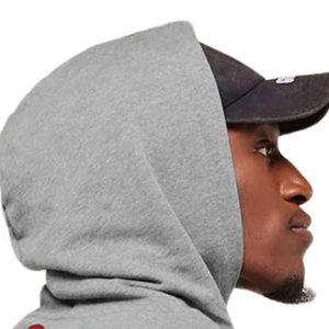 เสื้อฮู้ดดี้ผู้ชายสีเทาชาร์โคลทรงโอเวอร์ไซส์ ผ้าฟลีซหนานุ่ม สวมใส่สบาย สไตล์ลำลองแนวสตรีทแวร์ - Product Image 3