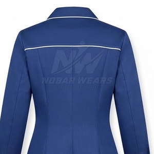 Fitted Healthcare <b>Coat</b> Women Laboratory Professional Wear Long Sleeve <b>Doctor</b> Uniform Front Closure With Spacious Utility Pockets - Product Image 6