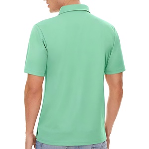 Polos pour hommes 100% coton, logo personnalisé brodé, manches courtes, imprimé uni, tricoté en polyester, mode été - Product Image 2