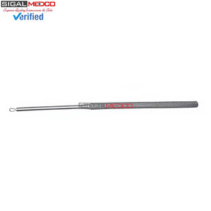 Curette auriculaire à boucle 6,5 pouces en acier inoxydable, outil de nettoyage de cérumen réutilisable, instrument de nettoyage d'oreilles double extrémité - Product Image 4