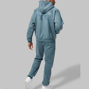 Survêtement unisexe imprimé délavé à l'acide, style évasé, vêtements personnalisés, sérigraphie, effet vieilli, 400 GSM - Product Image 2
