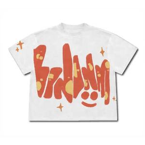 Fabricante de ropa de gran tamaño recortada Boxy Fit camiseta para hombres de peso pesado 100% algodón lavado ácido hombro hombres camiseta - Product Image 1