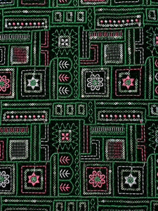 African Velvet Embroidery Fabric Premium <b>Sequin</b> Bead Fashion Textile For Kaftan Dress Boutique And Wholesale Supply Import Zones - Product Image 1